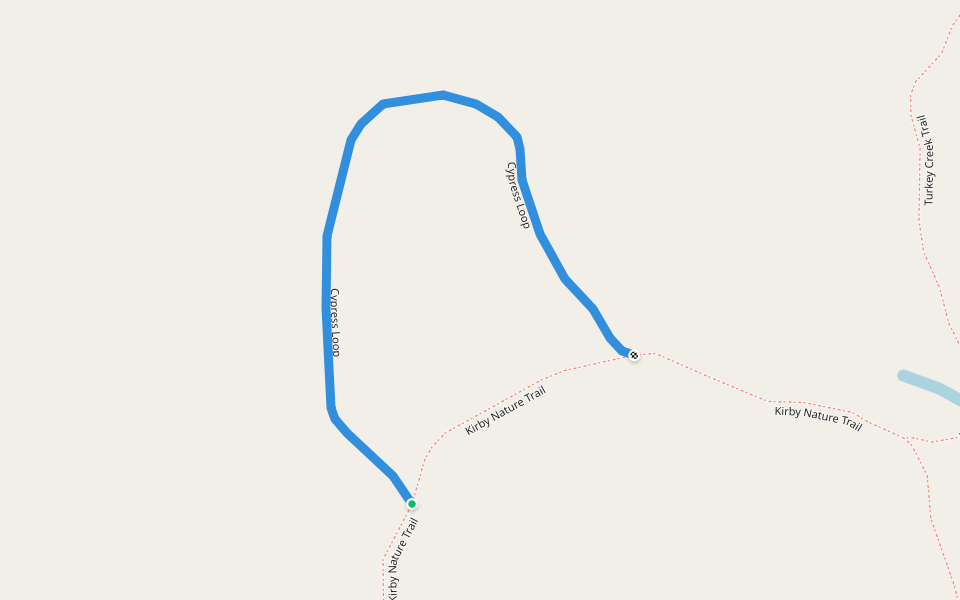 Cypress Loop walking route map in Kountze