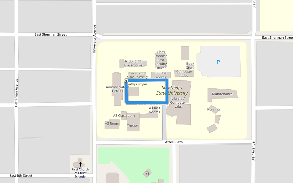 Rollie Carrillo Quad walking route map in Calexico