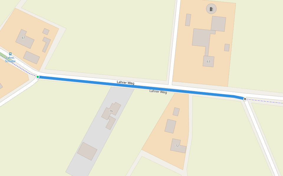 Lahrer Weg walking route map in Haselünne