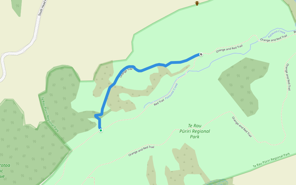Orange Trail walking route map in South Head