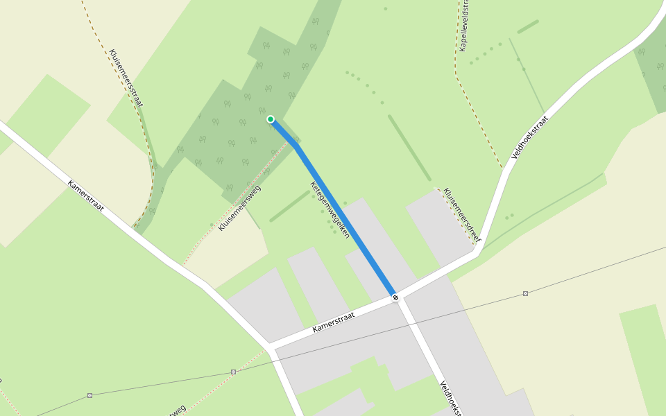 Ketegemwegelken walking route map in Herzele