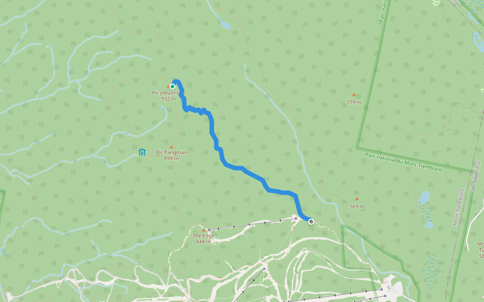 O'Connell walking route map in Mont-Tremblant