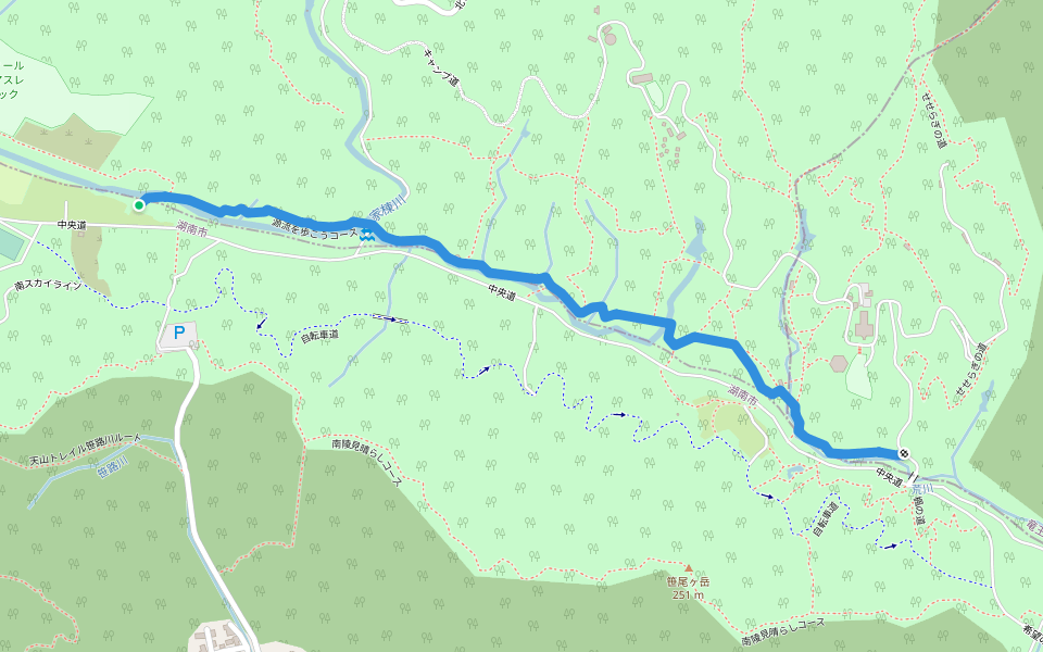 源流を歩こうコース walking route map in Konan