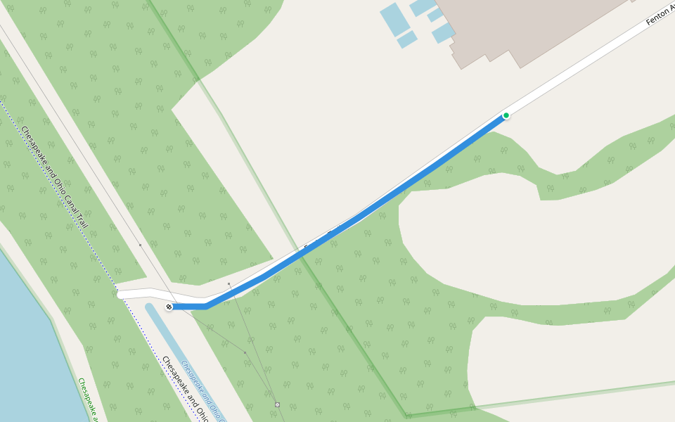 Fenton Trail walking route map in Williamsport