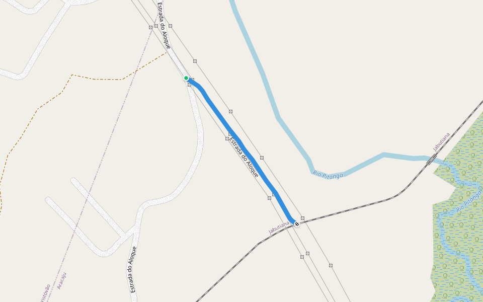 Estrada do Aloque walking route map in Aracaju