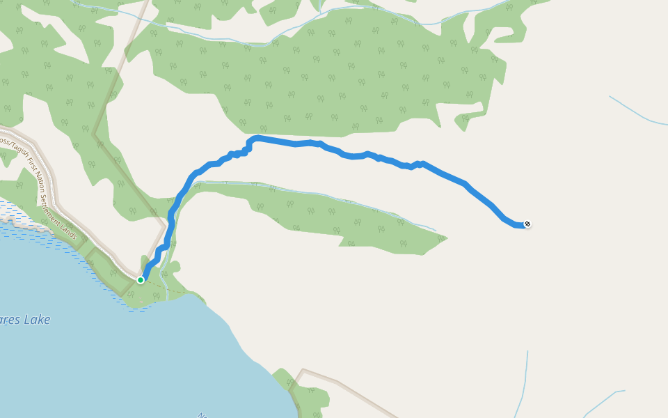 Nares Moutain Trail walking route map in Carcross