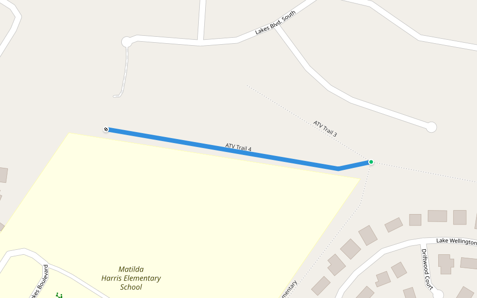 ATV Trail 4 walking route map in Kingsland