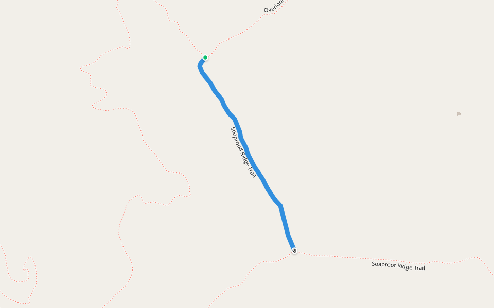 Soaprood Ridge Trail walking route map in Jamestown