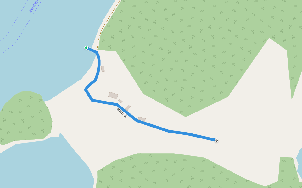 장좌도길 walking route map in Mokpo-si