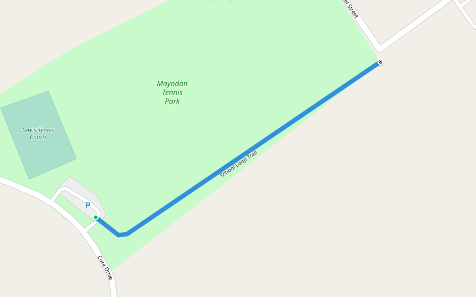 School Loop Trail walking route map in Madison