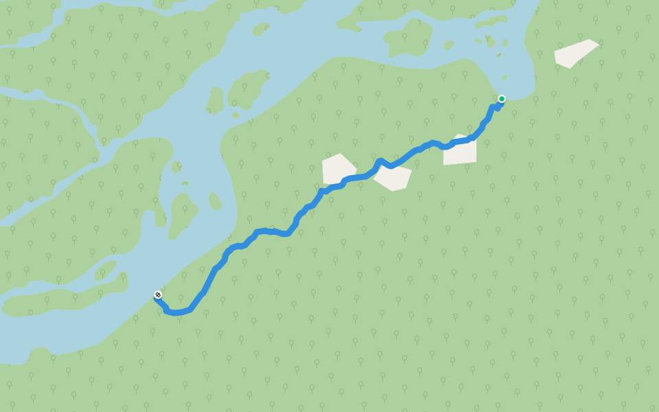 Piste de contournement du saut walking route map in Saul
