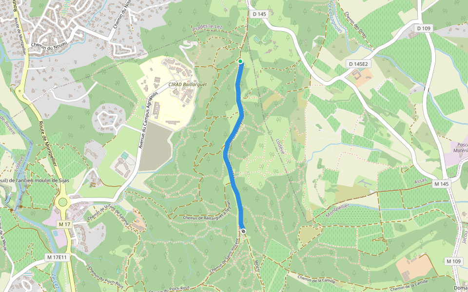 MOC6 walking route map in Assas