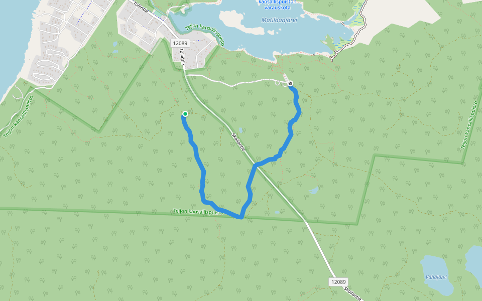 Jeturkastin kierros walking route map in Järvenkylä