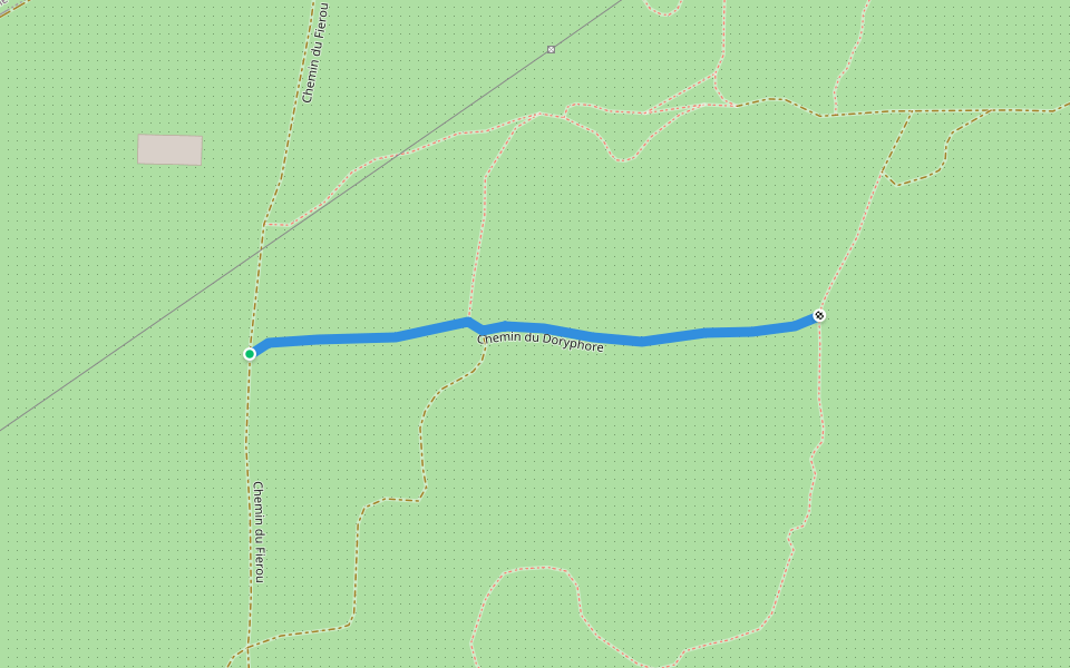 Chemin du Doryphore walking route map in Lunel