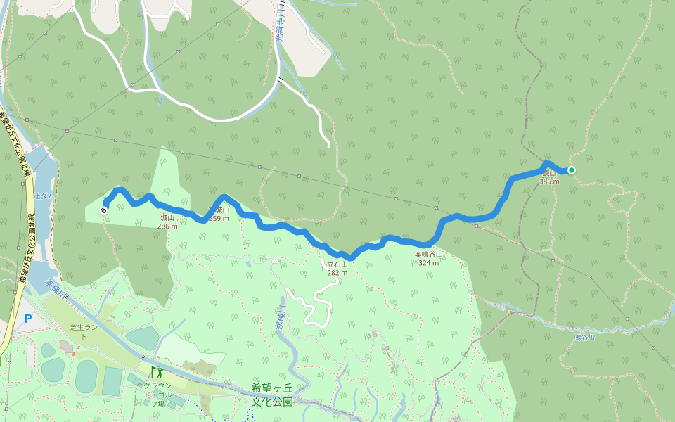 北稜コース walking route map in Ryuo