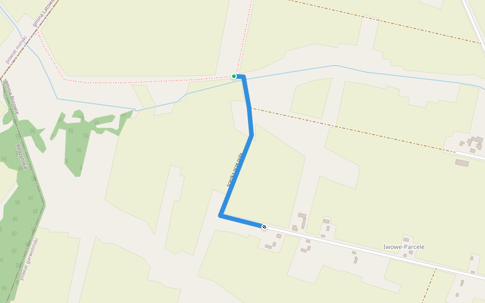 ścieżka prze pola walking route map in Latowicz