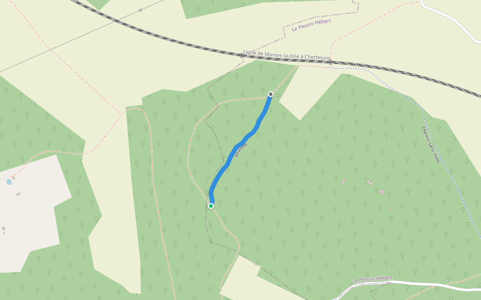 goulotte walking route map in Boisset-les-Prévanches