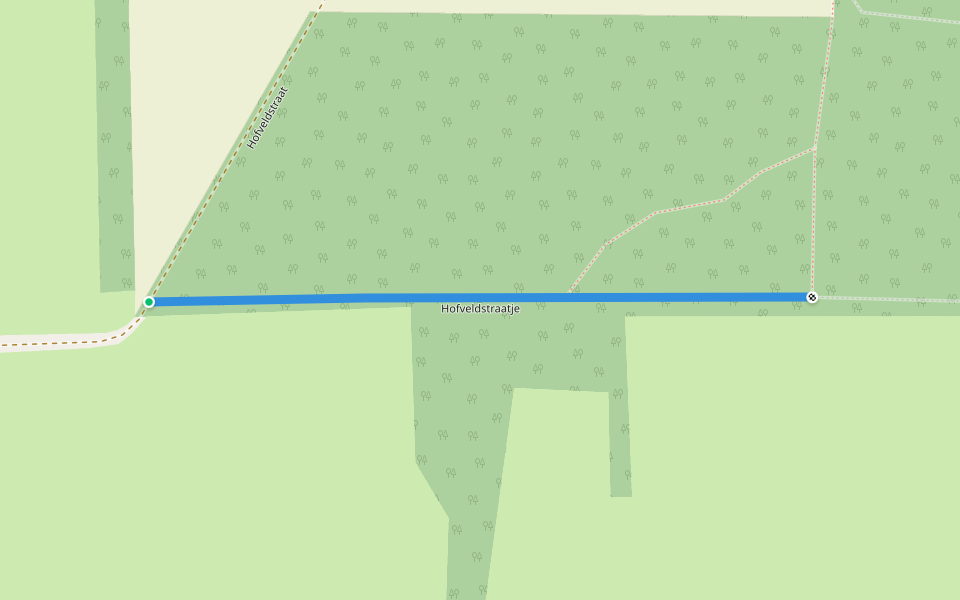 Hofveldstraatje walking route map in Lede