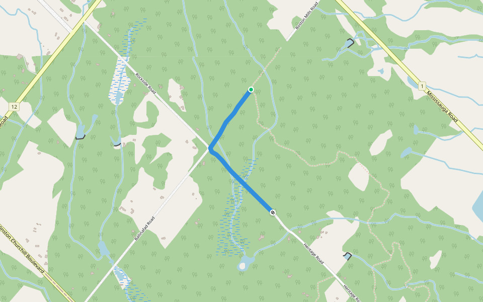 Rockside Trail walking route map in Terra Cotta