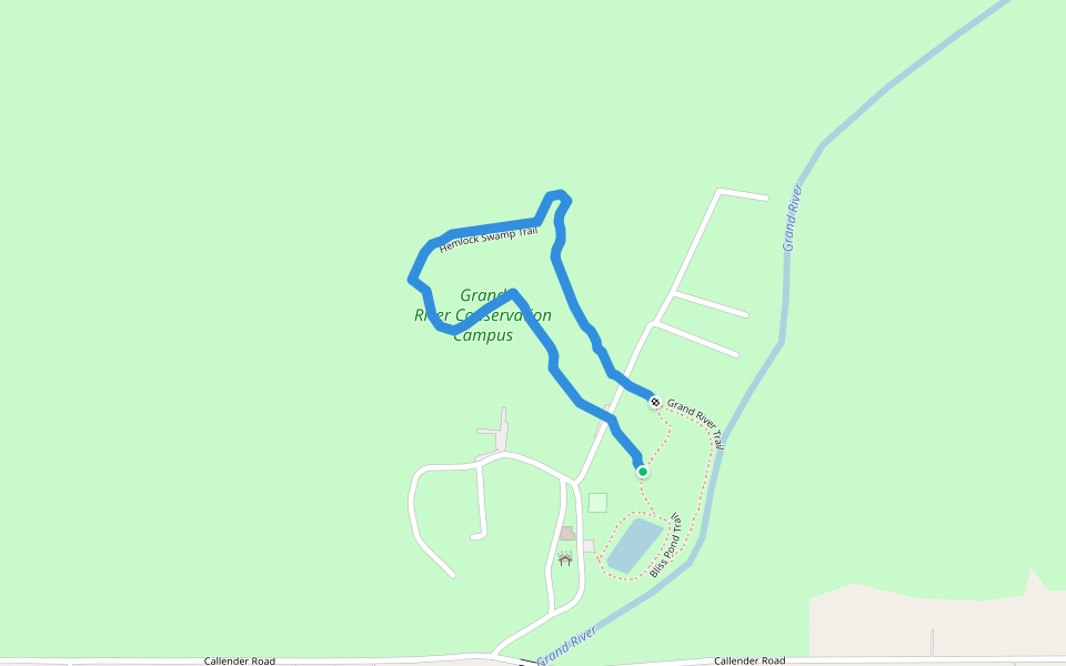 Hemlock Swamp Trail walking route map in Rock Creek