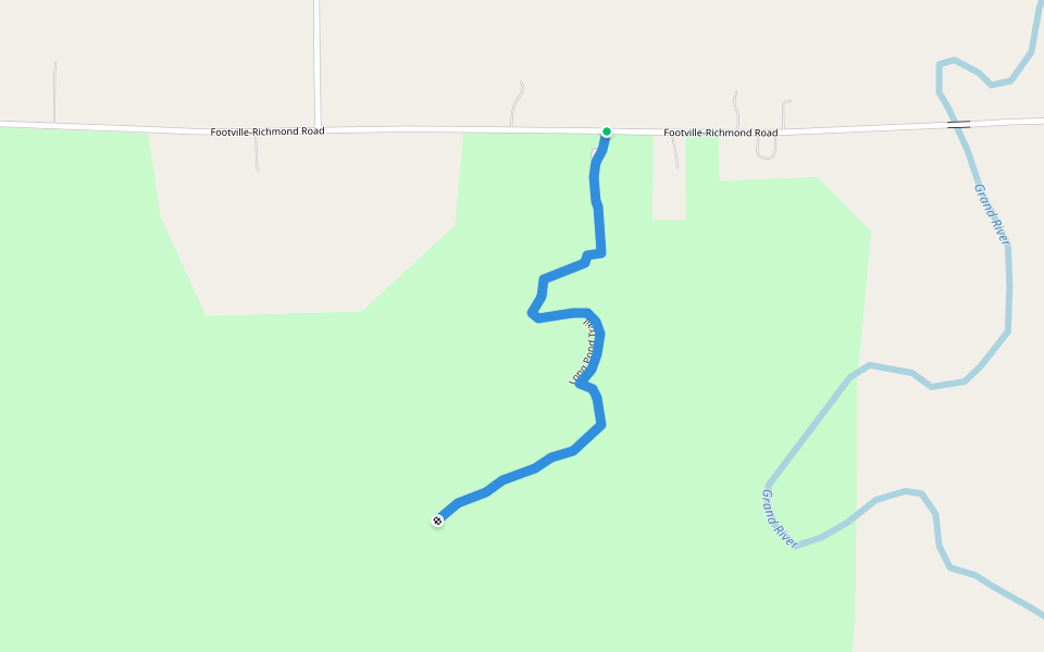 Long Pond Trail walking route map in Rock Creek