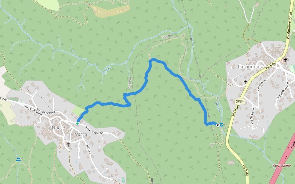 Panda Trail (Classico) @MottyTeamBike walking route map in Nocco