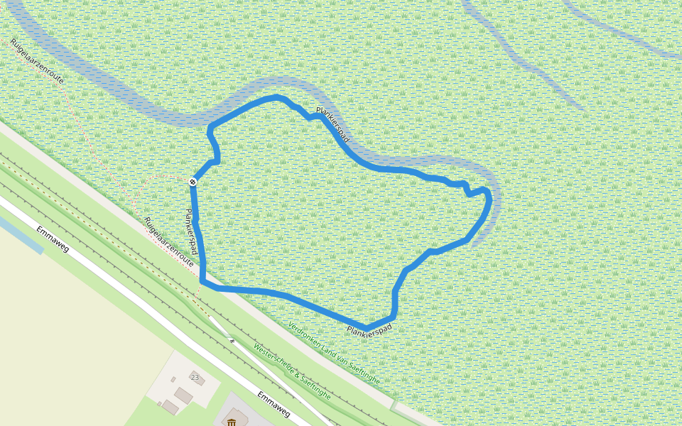 Plankierspad walking route map in Nieuw Namen
