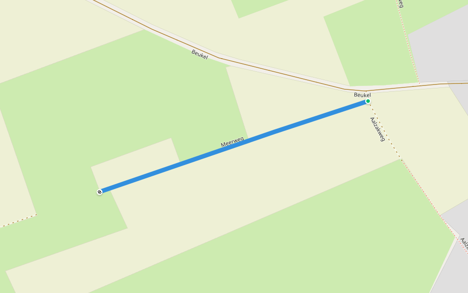 Meerweg walking route map in Denderleeuw
