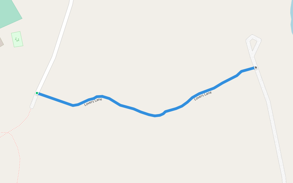 Lovers Lane walking route map in Lomond