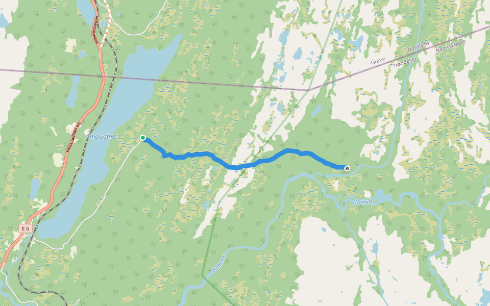 Mattisvegen walking route map in Smalåsen