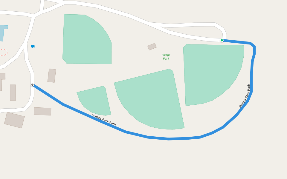 Swope Park Path walking route map in Cottonwood Falls
