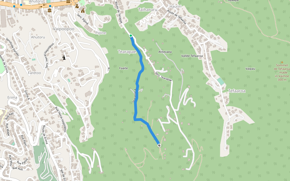 Tearapae A walking route map in Arue
