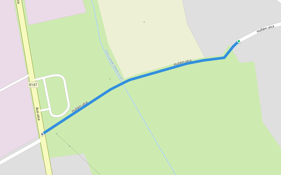 Hullám utca walking route map in Nagyigmánd