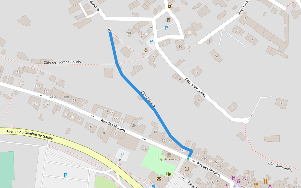 Côte à Marie walking route map in Binic-Étables-sur-Mer