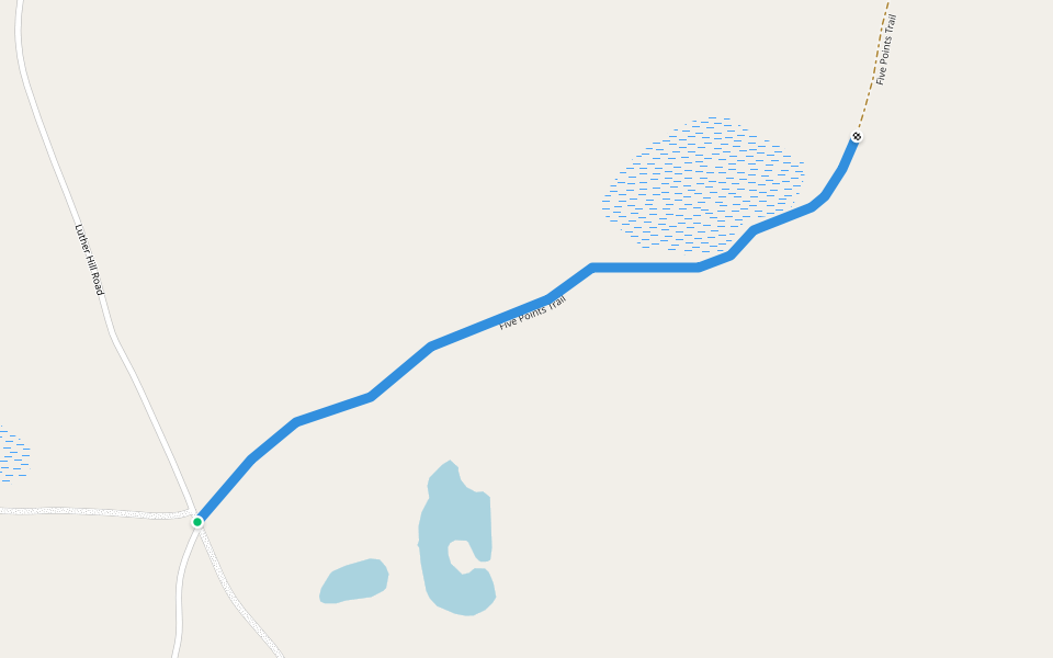 Five Points Trail walking route map in Acworth