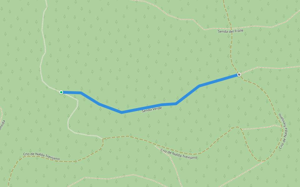 Senda Verde walking route map in Nalda