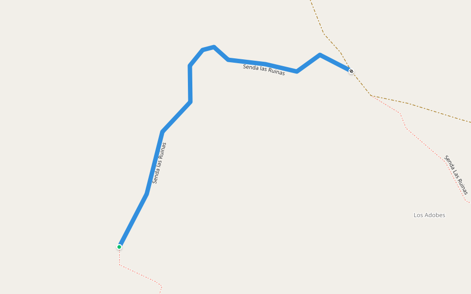 Senda las Ruinas walking route map in Nalda
