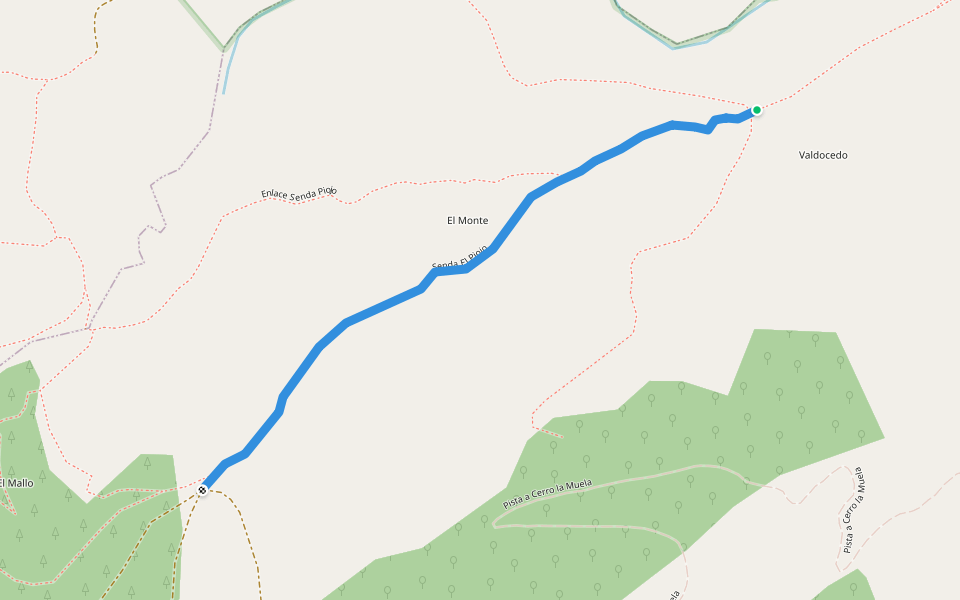 Senda El Piojo walking route map in Soto en Cameros