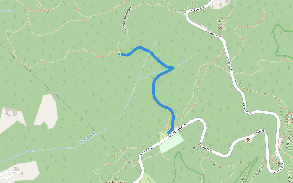 Cambogia walking route map in Monte Aman
