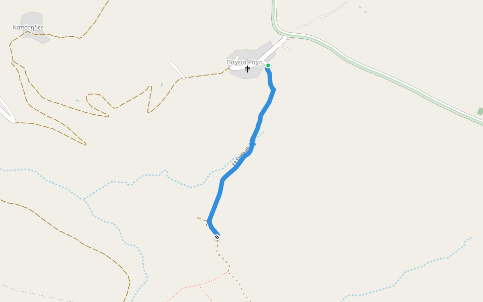 E3 footpath walking route map in Pachia Rachi