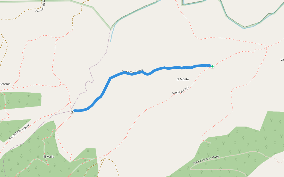 Enlace Senda Piojo walking route map in Clavijo