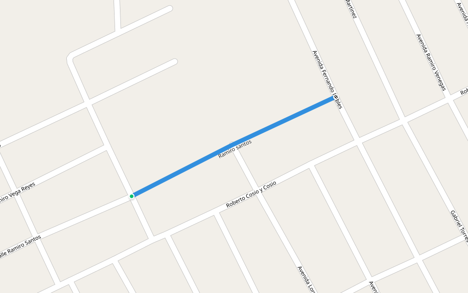 Ramiro santos walking route map in Colonia Gómez Morín