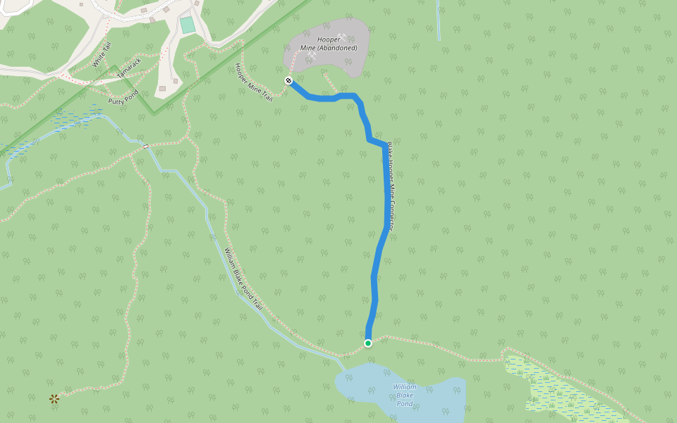Blake-Hooper Mine Connector walking route map in North Creek