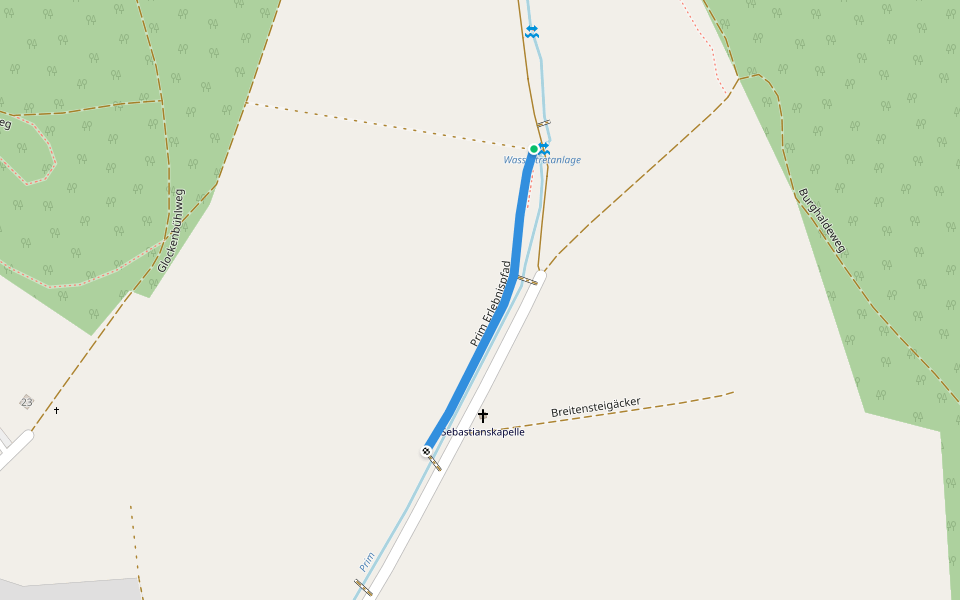 Prim Erlebnispfad walking route map in Balgheim