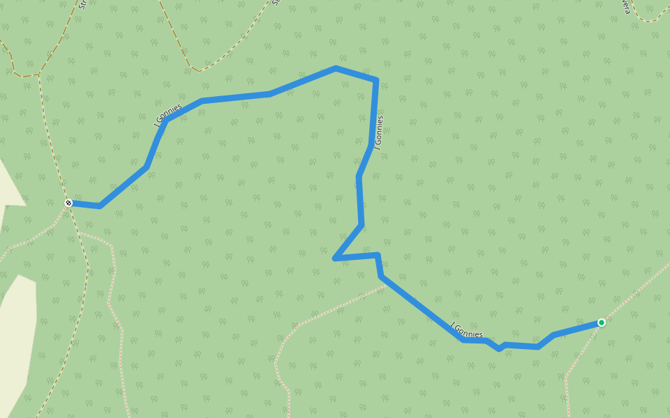 I Gonnies walking route map in Rossana