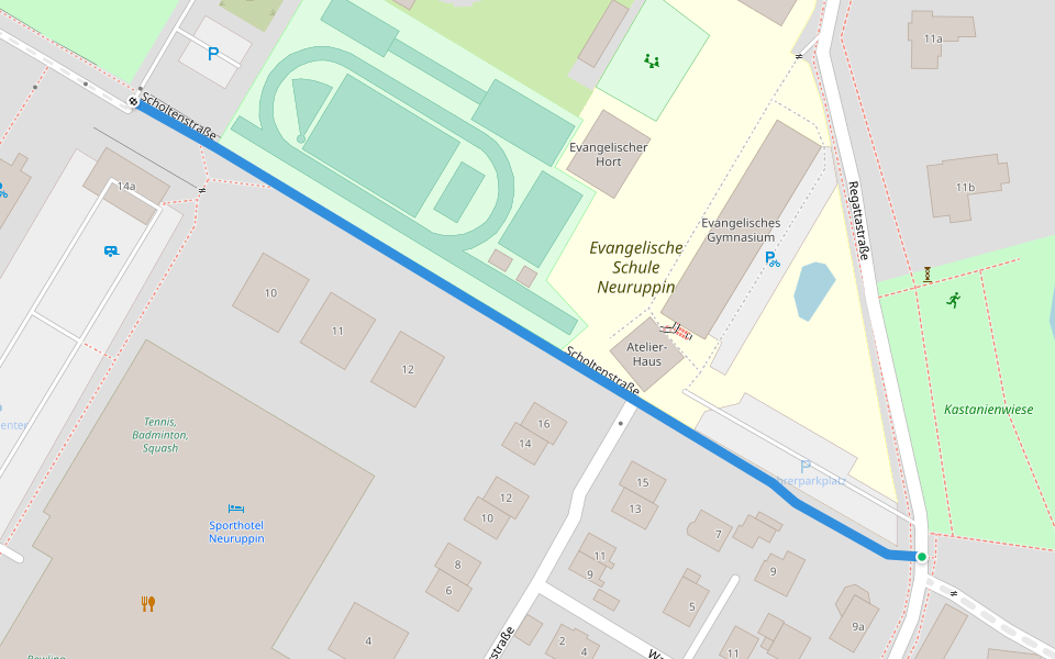 Scholtenstraße walking route map in Neuruppin