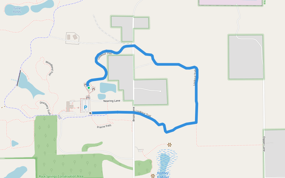 Lookout Trail walking route map in Decatur