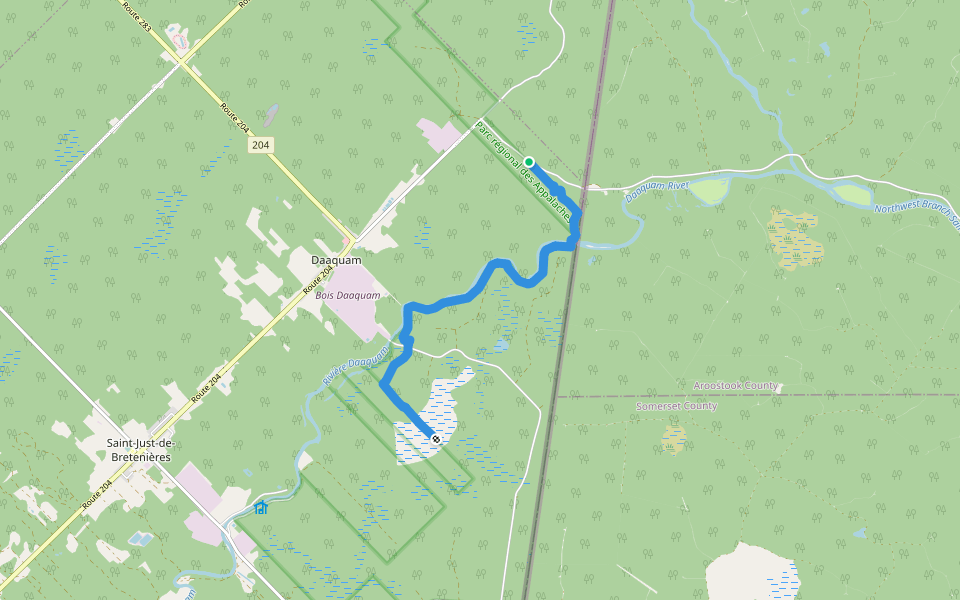 Sentier Le Petit-Maine (18) walking route map in Saint-Just-de-Bretenières