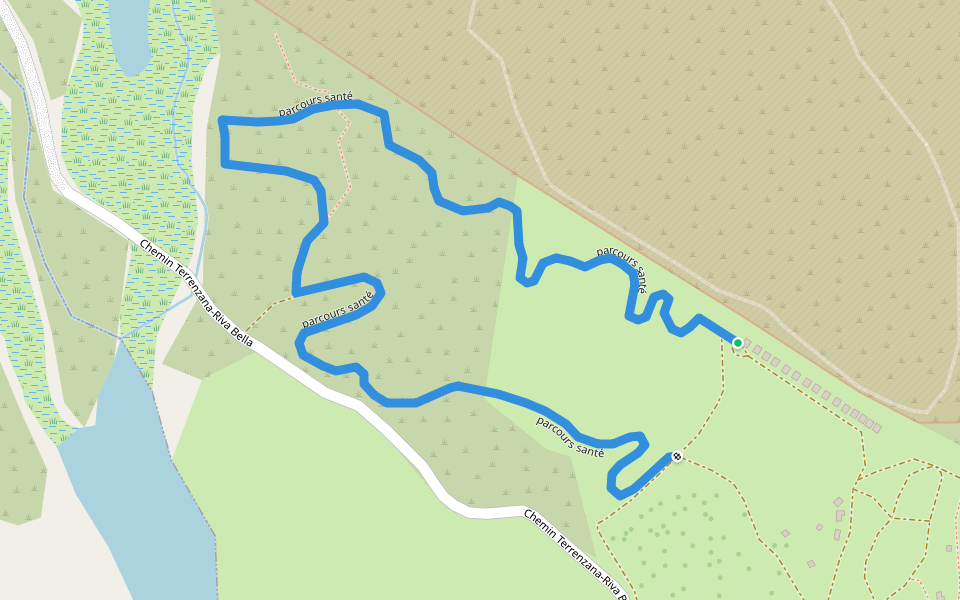 parcours santé walking route map in Linguizzetta