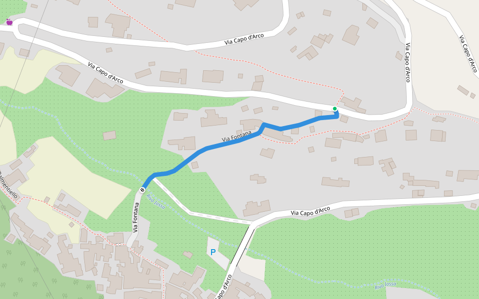 Via Fontana walking route map in Coppetelle